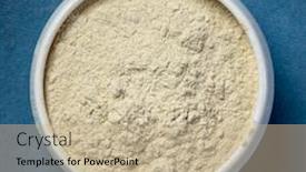  Presentation with ashwagandha powder - Presentation design with ashwagandha-root-aka-indian-ginseng background and a mint green colored foreground