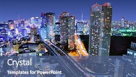  Presentation with tokyo - Colorful PPT layouts enhanced with asia - dense buildings in minato-ku tokyo backdrop and a ocean colored foreground