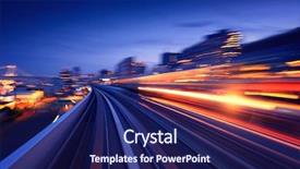  Presentation with asia - Cool new presentation theme with asia - subway tunnel with motion blur backdrop and a navy blue colored foreground