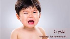  Presentation with asia - Colorful presentation design enhanced with asia baby boy cry backdrop and a lemonade colored foreground