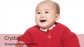  Presentation with crying baby - Cool new PPT layouts with asia baby girl crying backdrop and a red colored foreground
