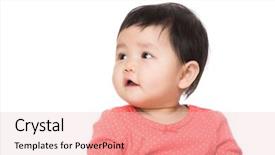  Presentation with asia - Amazing slide deck having asia baby girl looking aside backdrop and a lemonade colored foreground