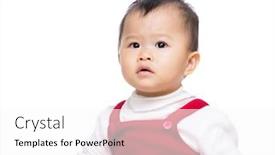  Presentation with asia - Slide set with asia baby girl background and a white colored foreground