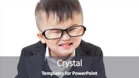  Presentation with asia - Colorful slide set enhanced with asia baby having funny face backdrop and a dark gray colored foreground