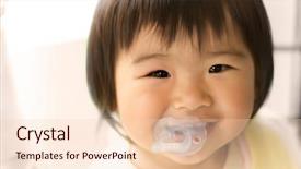  Presentation with happy baby - Theme featuring asia baby was smiling looked so happy background and a lemonade colored foreground