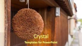  Presentation with asia - PPT theme having asia brewery - japanese ceder ball background and a tawny brown colored foreground