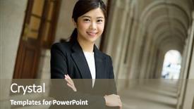  Presentation with asia - Audience pleasing slides consisting of asia city - business woman at outdoor backdrop and a violet colored foreground