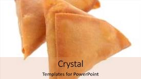  Presentation with snack food - Slide deck consisting of asia delicious asian food background and a yellow colored foreground