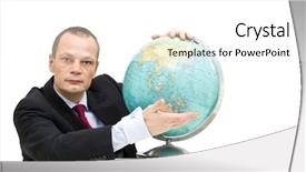  Presentation with asia - Presentation design consisting of front illustrating emerging market background and a white colored foreground