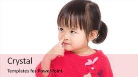  Presentation with asia history maps - Audience pleasing slide set consisting of asia little girl touch her backdrop and a red colored foreground