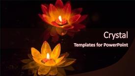  Presentation with lanterns - Presentation design enhanced with floating paper lanterns background and a wine colored foreground