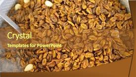  Presentation with korean - Presentation theme consisting of asia mania - beondegi a korean snack made background and a  colored foreground