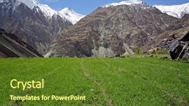  Presentation with oasis - Beautiful presentation theme featuring asia mania - himalayan oasis - ladakh jammu backdrop and a  colored foreground