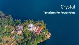  Presentation with city of chicago aerial view - Cool new PPT layouts with asia mania - phewa lake aerial view near backdrop and a dark gray colored foreground