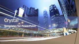  Presentation with park night city - Amazing presentation theme having asia map - traffic in city at night backdrop and a  colored foreground