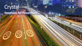  Presentation with traffic light - Beautiful presentation featuring asia map - traffic light stream in city backdrop and a  colored foreground