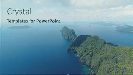  Presentation with cinematic - Slide set featuring asia-mountainous-isle-with-exotic background and a light blue colored foreground