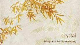  Presentation with antique paper texture - Colorful slide deck enhanced with asia pacific - bamboo on old grunge antique backdrop and a lemonade colored foreground