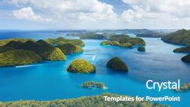  Presentation with japanese new year above view - Colorful PPT layouts enhanced with asia pacific - beautiful view of palau islands backdrop and a teal colored foreground
