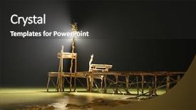  Presentation with night - Presentation consisting of asia pacific - footbridge at night background and a  colored foreground