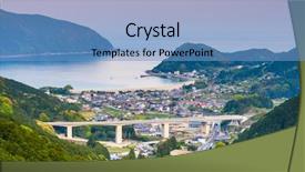  Presentation with city japan - PPT theme enhanced with asia pacific - kumano city mie prefecture japan background and a teal colored foreground