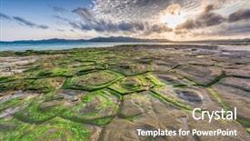  Presentation with japan - Slide deck consisting of asia pacific - kumejima okinawa japan at tatami-ishi background and a violet colored foreground