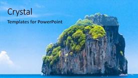  Presentation with nobody - Presentation theme consisting of asia pacific - nature and nobody exotic getaway background and a light blue colored foreground