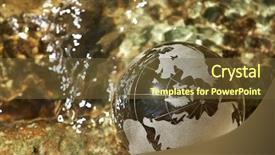  Presentation with stream - Slide set featuring asia pacific - water stream globe ecology background and a tawny brown colored foreground