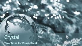  Presentation with politics and ecology - Colorful presentation theme enhanced with asia pacific - water stream globe ecology backdrop and a ocean colored foreground