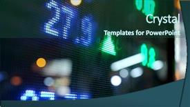  Presentation with stock market - Presentation theme consisting of asia trade - display of stock market quotes background and a forest green colored foreground