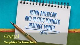  Presentation with cultural heritage - Slide deck enhanced with asian-american-and-pacific-islander background and a tawny brown colored foreground