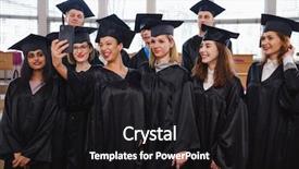  Presentation with multi ethnic group - Slides having asian american audience - multi ethnic group of graduated background and a black colored foreground