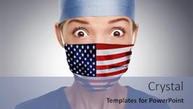  Presentation with healthcare workers - Cool new presentation with asian-american-doctor-shocked backdrop and a seafoam green colored foreground