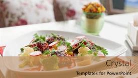  Presentation with fusion - PPT theme featuring asian-and-western-fusion-style background and a coral colored foreground