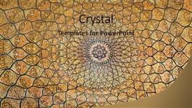  Presentation with carpet - Slide deck featuring tapistry - fragment of carpet with floral background and a gold colored foreground