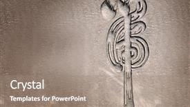  Presentation with tiger - Presentation theme with asian art - it is a old chinese background and a coral colored foreground