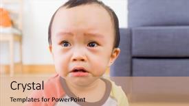  Presentation with baby crying - Amazing PPT layouts having asian baby boy crying backdrop and a coral colored foreground