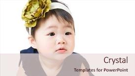  Presentation with curiosity - Slide deck featuring asian baby girl feel curiosity background and a lemonade colored foreground