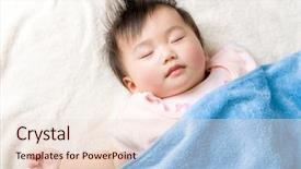  Presentation with christmas baby jesus sleeping - Amazing presentation design having asian baby girl sleeping backdrop and a lemonade colored foreground