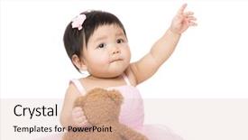  Presentation with baby girl christening - Amazing presentation theme having asian baby girl with doll backdrop and a lemonade colored foreground