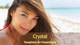  Presentation with sun tanning - Colorful presentation design enhanced with asian beauty woman portrait sun backdrop and a tawny brown colored foreground