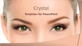  Presentation with eye surgery - PPT theme enhanced with asian-beauty-woman-with-green background and a lemonade colored foreground