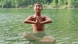  Presentation with stage - Cool new presentation with asian-boy-relax-on-stage backdrop and a seafoam green colored foreground