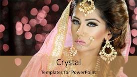  Presentation with classy - Amazing slides having asian bridal outfit looking sophisticated backdrop and a coral colored foreground