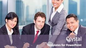  Presentation with new business ideas - Amazing slides having asian business team in brainstorming backdrop and a  colored foreground