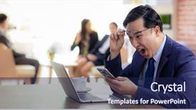  Presentation with business success and the bible - Beautiful slides featuring asian businessman celebrate and glad backdrop and a navy blue colored foreground