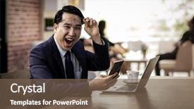  Presentation with mentoring business motivation coaching success - Amazing presentation theme having asian businessman celebrate and glad backdrop and a violet colored foreground