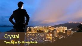  Presentation with motivation ball hill businessman - Audience pleasing slide set consisting of asian businessman standing backdrop and a tawny brown colored foreground