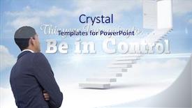  Presentation with wooden cross against the sky - Colorful theme enhanced with asian businessman with arms cross backdrop and a sky blue colored foreground