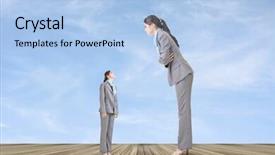  Presentation with business growth - Slide set enhanced with the roof business grow background and a light blue colored foreground